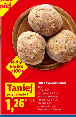 Bułka wysokobiałkowa promocja w Lidl