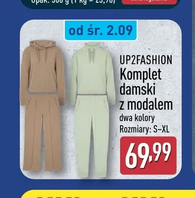 Komplet damski z modalem UP2FASHION promocja w Aldi