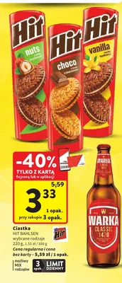 Ciastka Hit Choco promocja w Intermarche