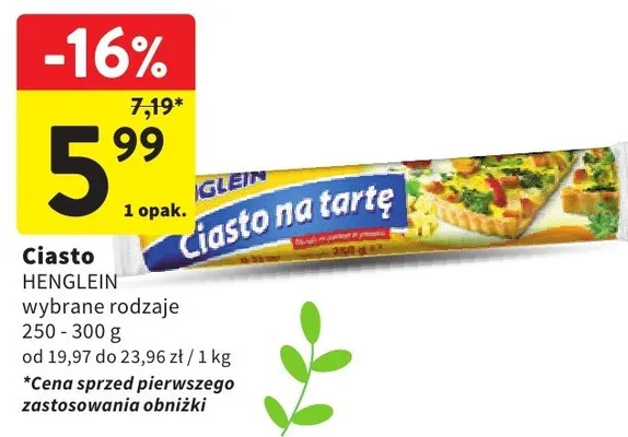 Ciasto wybrane rodzaje promocja w Intermarche