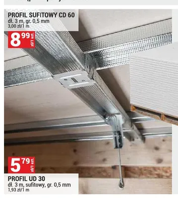 Profil sufitowy Cd 60 dł. 3 m promocja w Merkury Market