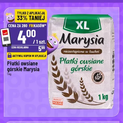 Płatki owsiane górskie Marysia promocja w POLOmarket