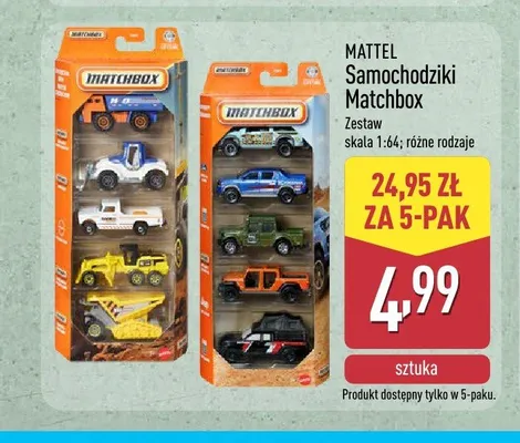 Samochodziki Matchbox 5-pak promocja w Aldi