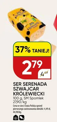 Ser Serenada Szwajcar Królewiecki promocja w Chata Polska