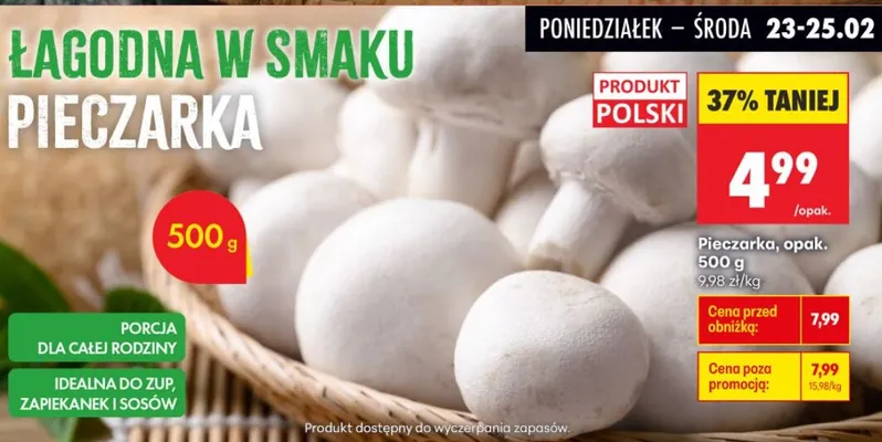 Pieczarka promocja w Biedronka