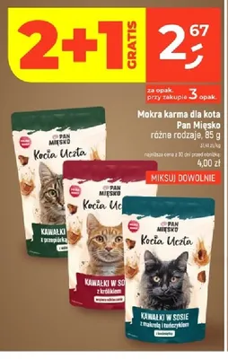 Mokra karma dla kota Pan Mięsko Kocia Uczta kawałki w sosie z makrelą i tuńczykiem promocja w Dealz