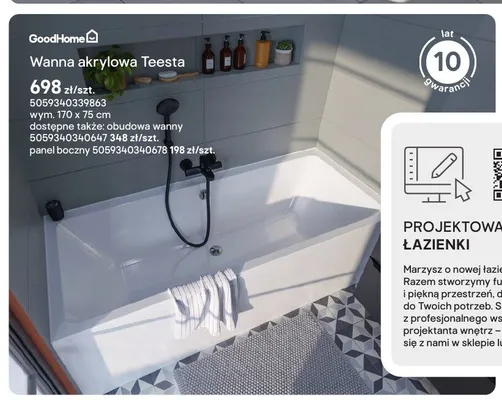 Panel boczny GoodHome Teesta promocja w Castorama