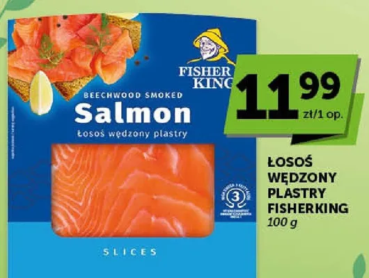 Łosoś wędzony plastry promocja w Groszek