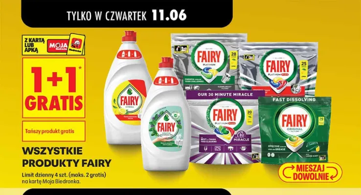 Tabletki do zmywarki Fairy Original promocja w Biedronka