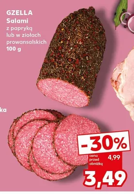 Salami z papryką lub w złotach prowansalskich promocja w Kaufland
