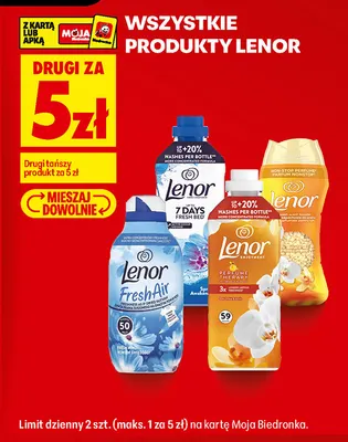 Perełki zapachowe do prania Lenor promocja w Biedronka