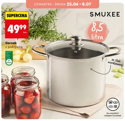 Garnek z pokrywką Smukee 8,5 l promocja w Biedronka