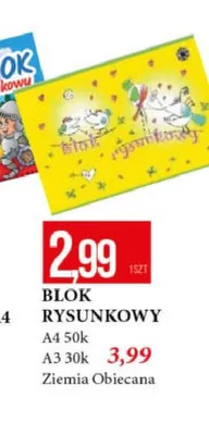 Blok rysunkowy Ziemia Obiecana A3 30k promocja w Leclerc