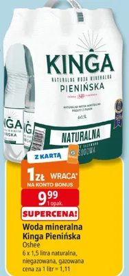 Woda mineralna Pienińska naturalna niegazowana promocja w Leclerc