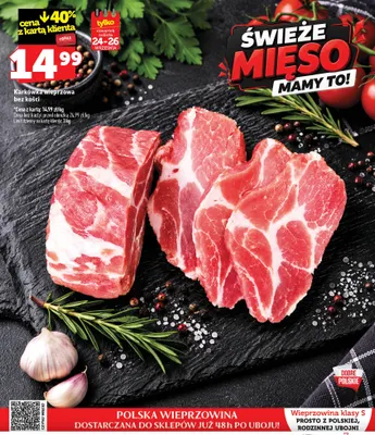 Karkówka wieprzowa bez kości promocja w TOPAZ