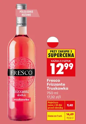 Wino Frizzante Truskawka promocja w Biedronka