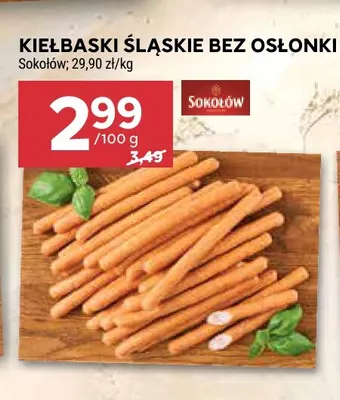 Kiełbaski śląskie bez osłonki Sokołów promocja w Stokrotka