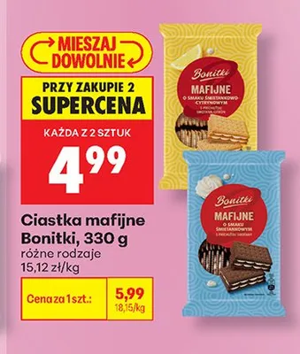 Ciastka Bonitki Mafijne o smaku śmietankowo-cytrynowym promocja w Biedronka