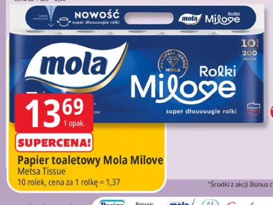 Papier toaletowy Mola Milove promocja w Leclerc