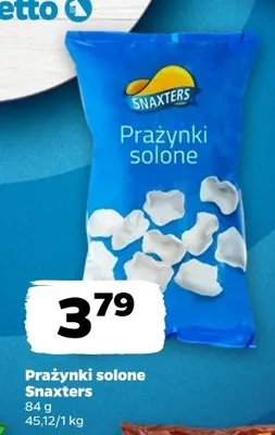Prażynki solone Snaxters promocja w Netto