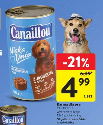 Karma dla psa Canaillou promocja w Intermarche