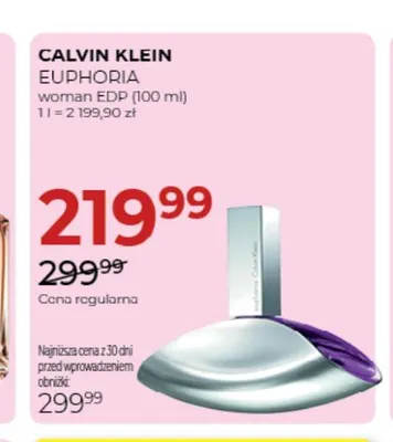 Woda perfumowana Euphoria Calvin Klein promocja w Drogerie Jawa