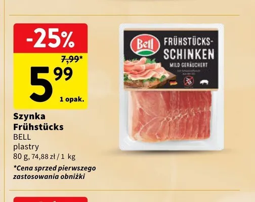 Szynka Frühstücks Bell promocja w Intermarche