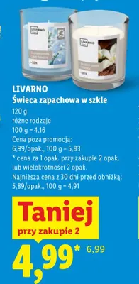 Świeca zapachowa w szkle Livarno promocja w Lidl