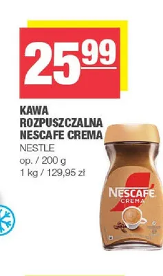 Kawa rozpuszczalna Nescafe Crema promocja w SPAR