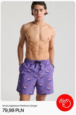 Szorty kąpielowe Pokémon Gengar Cropp promocja w Cropp