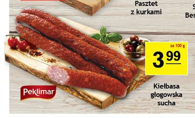 Kiełbasa głogowska sucha Peklimar promocja w Gram Market