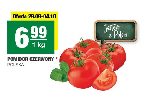 Pomidory czerwone polskie promocja w SPAR