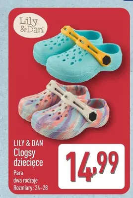 Clogsy dziecięce Lily & Dan promocja w Aldi