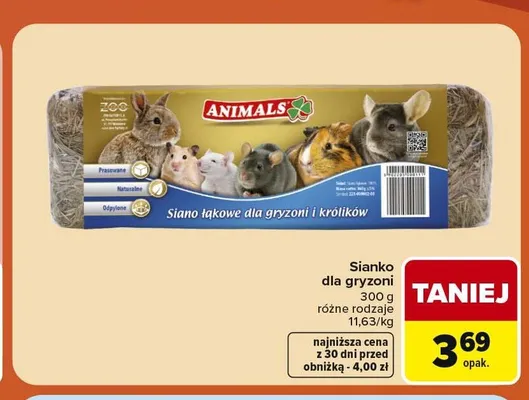 Sianko dla gryzoni Animals promocja w Carrefour