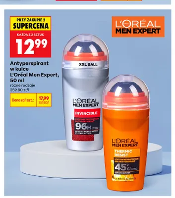 Antyperspirant w kulce L'Oréal Men Expert Thermic Resist promocja w Biedronka
