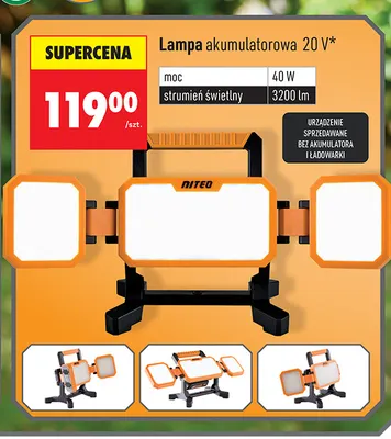 Lampa akumulatorowa Niteo promocja w Biedronka