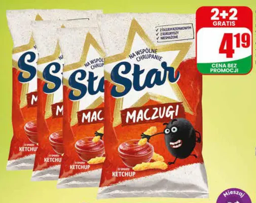 Chrupki Maczugi ketchup Star promocja w Dino
