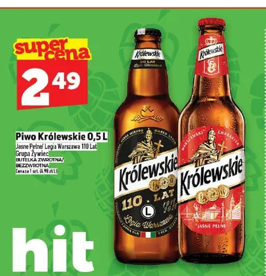 Piwo Królewskie Jasne Pełne promocja w TOPAZ