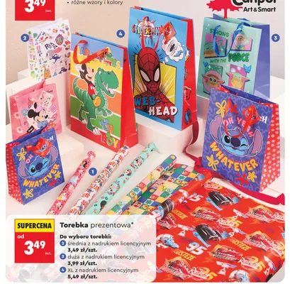 Torebka prezentowa XL z nadrukiem licencyjnym Canpol promocja w Biedronka