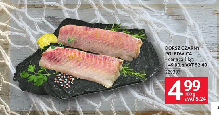 Dorsz czarny polędwica promocja w Selgros
