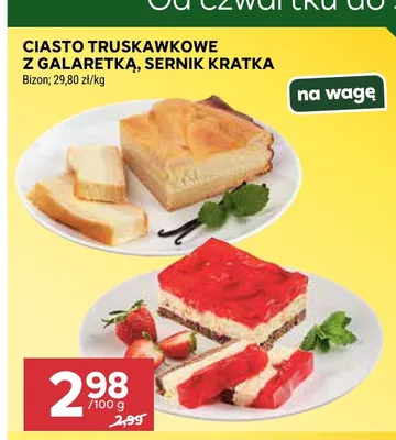 Sernik kratka Bizon promocja w Stokrotka