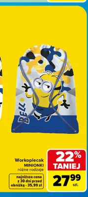 Workoplecak Minionki promocja w Carrefour