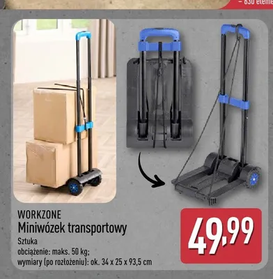 Miniwózek transportowy WORKZONE promocja w Aldi