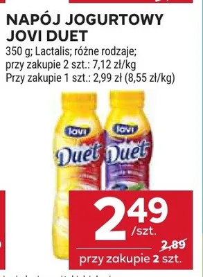 Napój jogurtowy Jovi Duet różne rodzaje promocja w Stokrotka