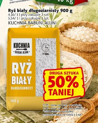 Ryż biały długoziarnisty Kuchnia Babuni Aluni promocja w Prim Market