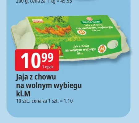 Jajka kurze z chowu na wolnym wybiegu Polska Kurka promocja w Leclerc
