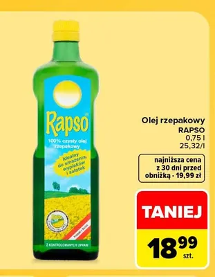 Olej rzepakowy Rapso promocja w Carrefour