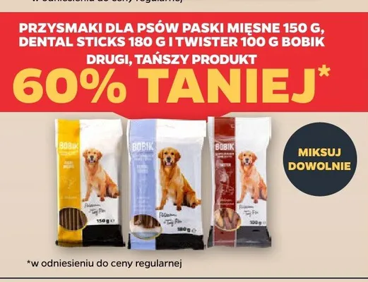 Przysmaki dla psów dental sticks Bobik promocja w Netto
