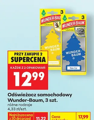 Odświeżacz samochodowy różne rodzaje promocja w Biedronka