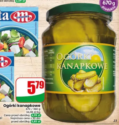 Ogórki kanapkowe promocja w Dino